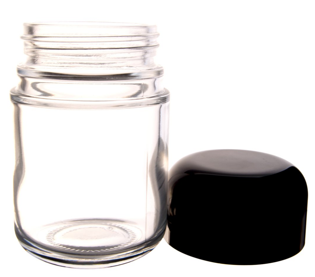 4oz round clear Child Resistant Glass Jar - 420 Canna Pack